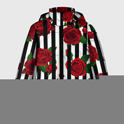 Мужская зимняя куртка Полосы и красные розы