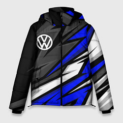 Мужская зимняя куртка Volkswagen - Синяя абстракция