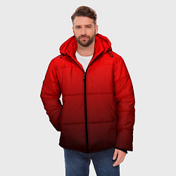 Куртка зимняя мужская Градиент красно-чёрный, цвет: 3D-черный — фото 2