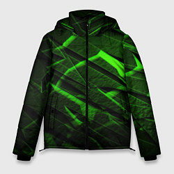 Мужская зимняя куртка Неоновый зеленый свет из плит