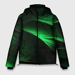 Мужская зимняя куртка Зеленая абстракция фон
