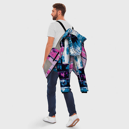 Мужская зимняя куртка Ladder - art - texture / 3D-Светло-серый – фото 5