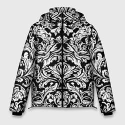 Куртка зимняя мужская Floral pattern - irezumi - neural network, цвет: 3D-светло-серый