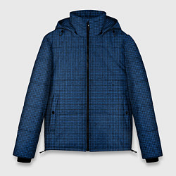 Мужская зимняя куртка Мелкая синяя плитка текстура