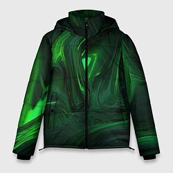 Куртка зимняя мужская Зеленые разводы, цвет: 3D-светло-серый