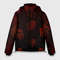 Куртка зимняя мужская Кровавые ладони, цвет: 3D-красный