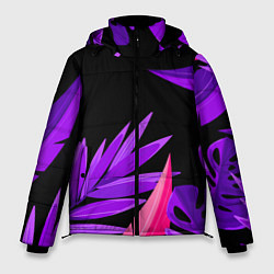 Куртка зимняя мужская Floral composition - neon, цвет: 3D-светло-серый