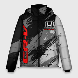 Куртка зимняя мужская Honda cr-v - Монохром, цвет: 3D-красный