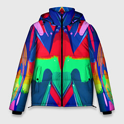 Куртка зимняя мужская Abstract mirror composition, цвет: 3D-черный