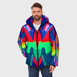 Куртка зимняя мужская Abstract mirror composition, цвет: 3D-красный — фото 2