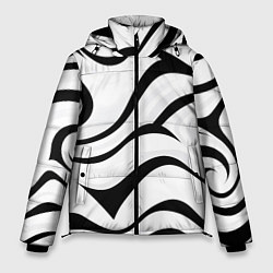 Мужская зимняя куртка Анималистическая абстракция зебры