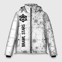 Куртка зимняя мужская Brawl Stars glitch на светлом фоне: по-вертикали, цвет: 3D-черный