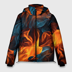 Куртка зимняя мужская Пламя огня, цвет: 3D-красный