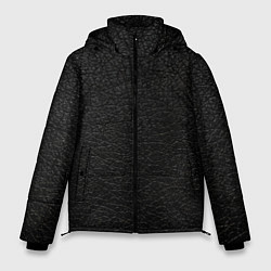 Мужская зимняя куртка Чёрная текстура кожи