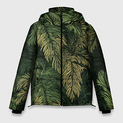 Куртка зимняя мужская Камуфляж хвойный лес, цвет: 3D-черный