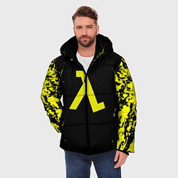 Куртка зимняя мужская Half life game yellow color, цвет: 3D-красный — фото 2