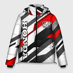 Куртка зимняя мужская Honda - red and white, цвет: 3D-красный