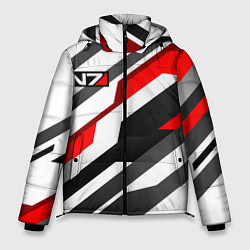 Куртка зимняя мужская Mass effect - white uniform n7, цвет: 3D-светло-серый