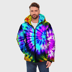 Куртка зимняя мужская Abstraction colorful composition, цвет: 3D-светло-серый — фото 2
