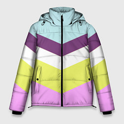 Куртка зимняя мужская Спортивный цвет семидесятых, цвет: 3D-черный