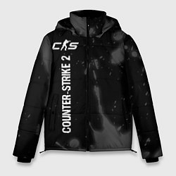 Куртка зимняя мужская Counter-Strike 2 glitch на темном фоне по-вертикал, цвет: 3D-черный