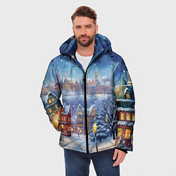 Куртка зимняя мужская New year city, цвет: 3D-светло-серый — фото 2
