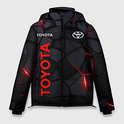 Куртка зимняя мужская Toyota черные плиты с эффектом свечения, цвет: 3D-черный