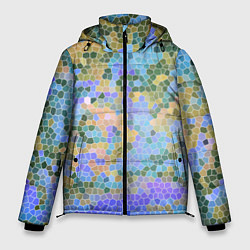 Куртка зимняя мужская Разноцветный витраж, цвет: 3D-черный