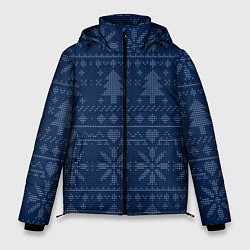 Мужская зимняя куртка Зимние узоры в скандинавском стиле