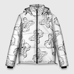 Куртка зимняя мужская Сончас у медвежат - раскраска, цвет: 3D-светло-серый