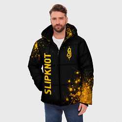 Куртка зимняя мужская Slipknot - gold gradient вертикально, цвет: 3D-черный — фото 2