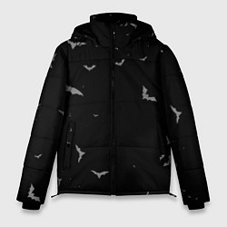 Мужская зимняя куртка Летучие мыши на черном небе