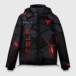 Куртка зимняя мужская Tesla - плиты с эффектом свечения, цвет: 3D-черный