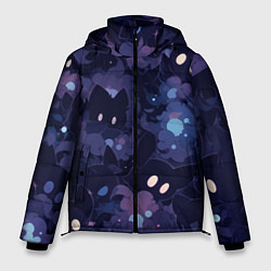 Мужская зимняя куртка Фиолетовые котики