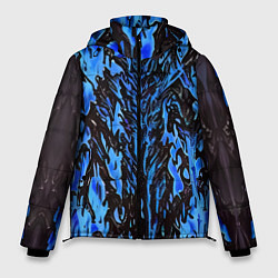 Куртка зимняя мужская Демонический доспех синий, цвет: 3D-светло-серый