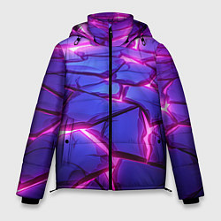Мужская зимняя куртка Неоновые фиолетовые камни со свечением