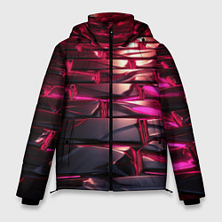 Мужская зимняя куртка Неоновые фиолетовые и розовые камни