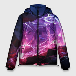 Мужская зимняя куртка Стеклянный камень с фиолетовой подсветкой