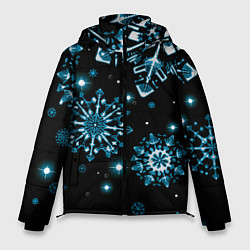 Куртка зимняя мужская Кружение снежинок, цвет: 3D-светло-серый