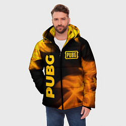 Куртка зимняя мужская PUBG - gold fire gradient, цвет: 3D-черный — фото 2