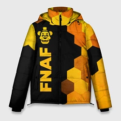 Куртка зимняя мужская FNAF - gold gradient по-вертикали, цвет: 3D-черный