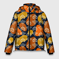 Куртка зимняя мужская Волшебные мотыльки, цвет: 3D-светло-серый
