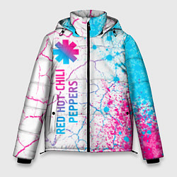 Куртка зимняя мужская Red Hot Chili Peppers neon gradient style по-верти, цвет: 3D-черный