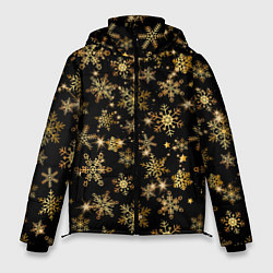 Мужская зимняя куртка Россыпи золотых снежинок