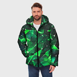 Куртка зимняя мужская Зелёное разбитое стекло, цвет: 3D-черный — фото 2