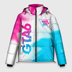 Куртка зимняя мужская GTA6 neon gradient style вертикально, цвет: 3D-черный