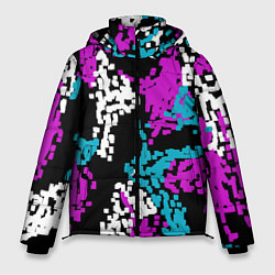 Мужская зимняя куртка Пиксельные узоры камуфляжа