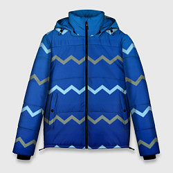 Куртка зимняя мужская Морские зигзаги, цвет: 3D-красный