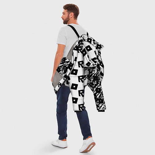 Мужская зимняя куртка Roblox pattern game black / 3D-Светло-серый – фото 5