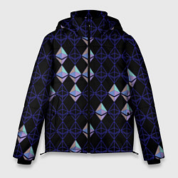 Мужская зимняя куртка Криптовалюта Ethereum на черном